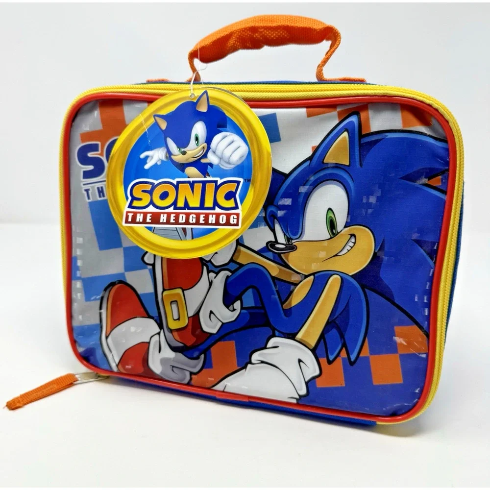 NWT Sonic The Hedgehog Rectangle Lunch Bag 9.5x8x3
